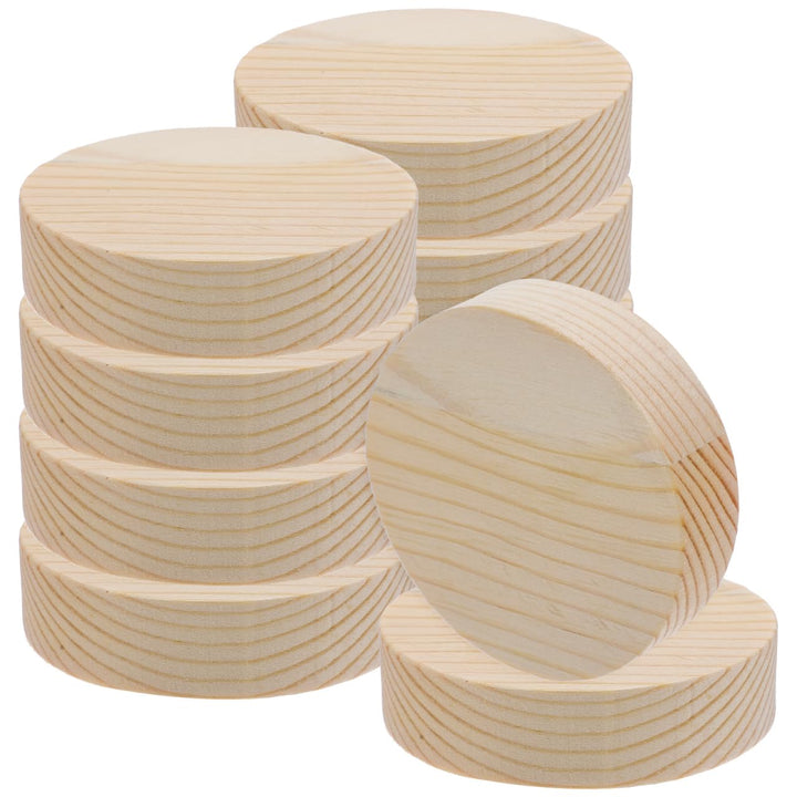 EXCEART Runde Holzscheiben 10 StüCk 8Cm Durchmesser 2Cm Dicke Unlackiert Poliert FüR Diy Malerei Bas