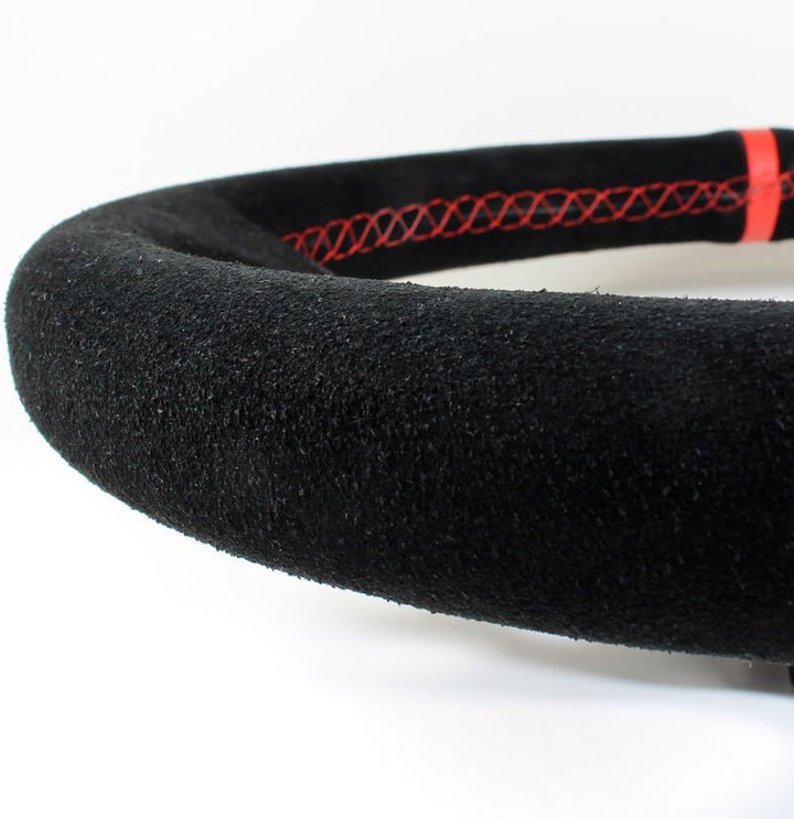 EMS Motorsport Wildleder Lenkrad 350mm 65mm Rallye Sportlenkrad