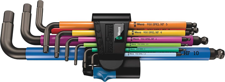 Wera 05005530001 8100 SB 12 Zyklop Comfort Knarrensatz & 05022210001 950/9 Hex-Plus Multicolour HF 1