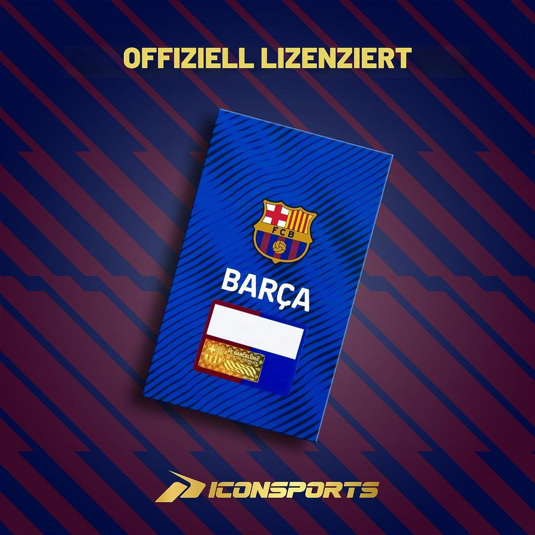 Icon Sports Herren Fc Barcelona Trainingsjacke mit durchgehendem Reissverschluss L Blau, L Blau