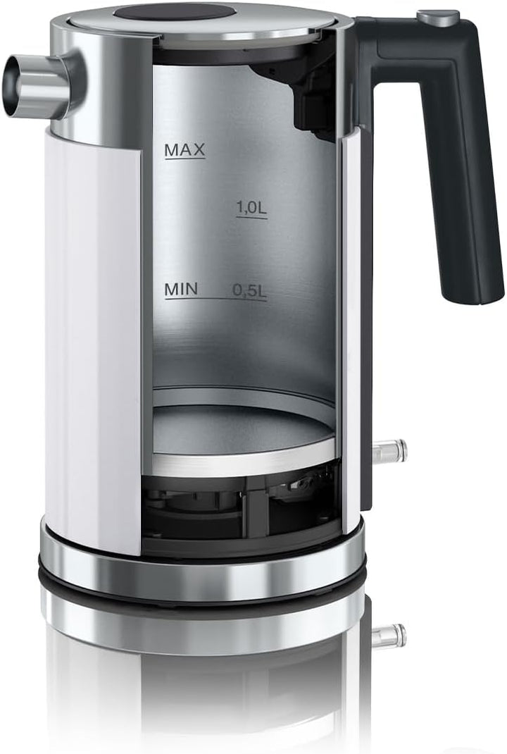 Graef WK61 Edelstahl Wasserkocher WK 61 Acryl, weiss Single, Single