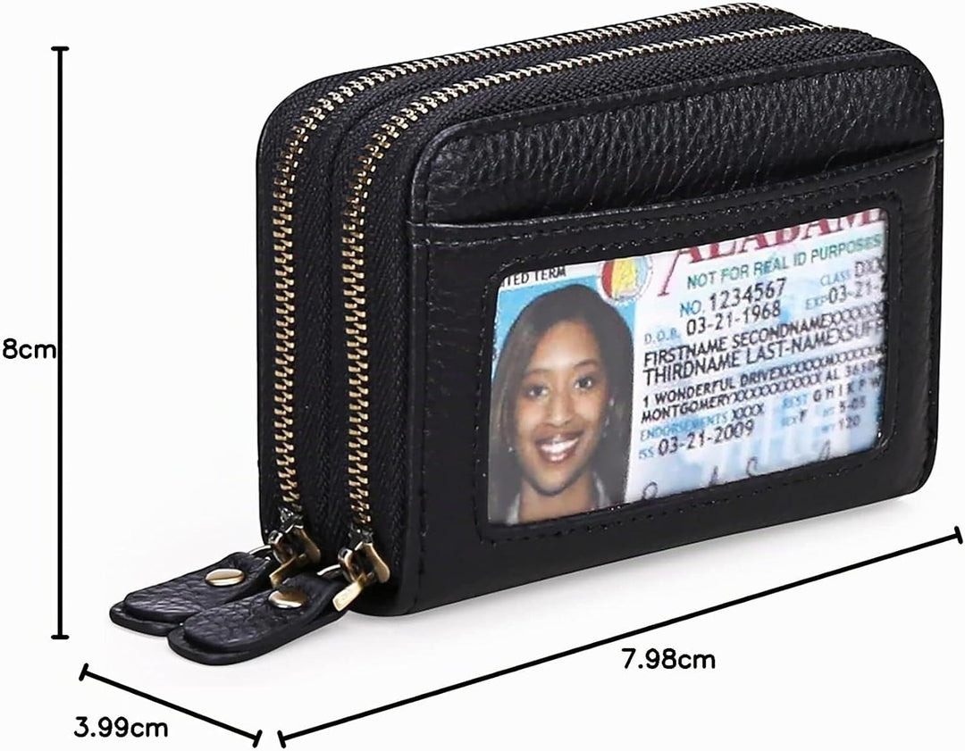 GAEKEAO Damen Geldbörse klein aus Echtes Leder, Geldbeutel für Frauen mit RFID-Schutz, Mini Damen Po