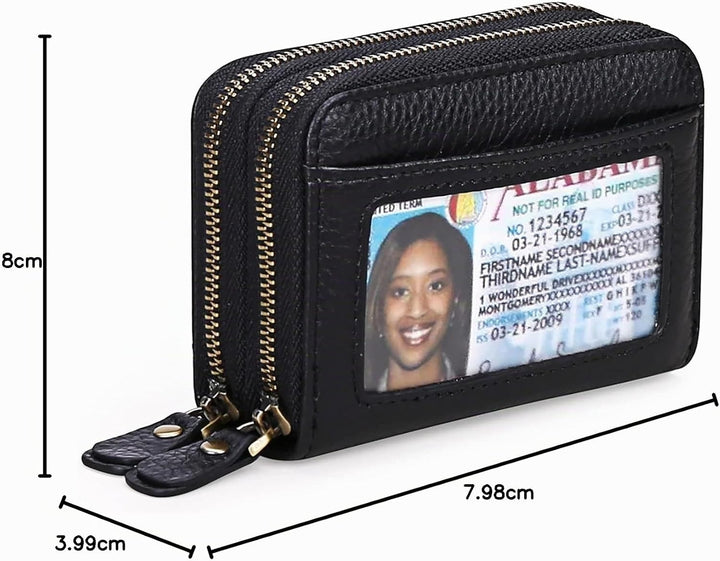 GAEKEAO Damen Geldbörse klein aus Echtes Leder, Geldbeutel für Frauen mit RFID-Schutz, Mini Damen Po