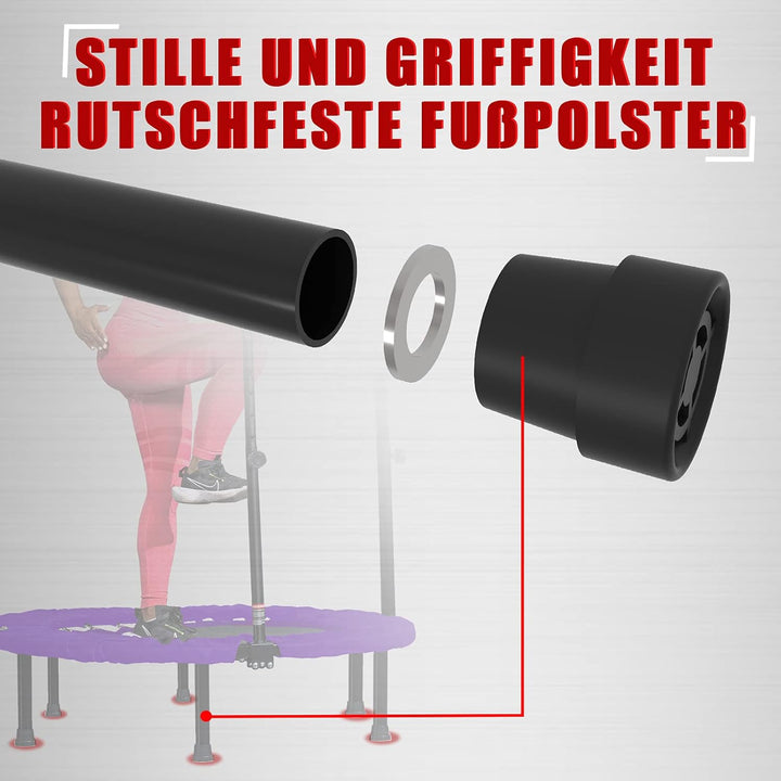 Kanchimi Faltbar Mini Fitness Indoor Exercise Workout Rebounder Sport Trampolin mit Griff, 8 Violett