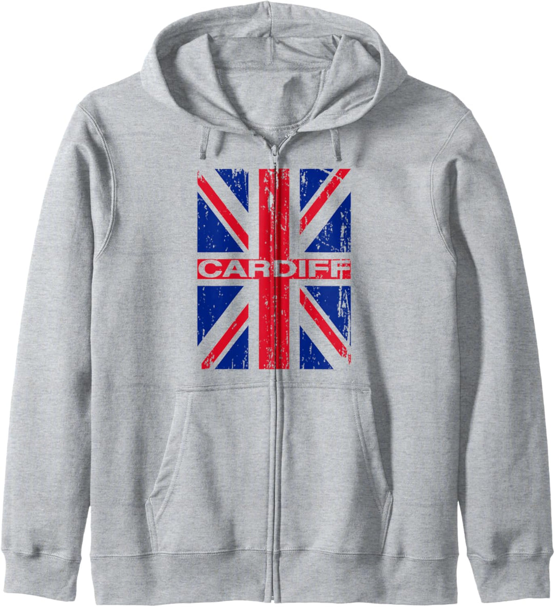 Cardiff British Flag Shirt Union Jack Grossbritannien UK Kapuzenjacke