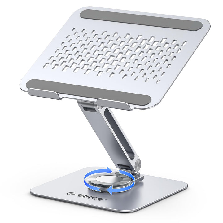 ORICO Laptop Ständer Höhenverstellbar mit 360° Drehsockel, Faltbarer Ergonomischer Notebook Ständer