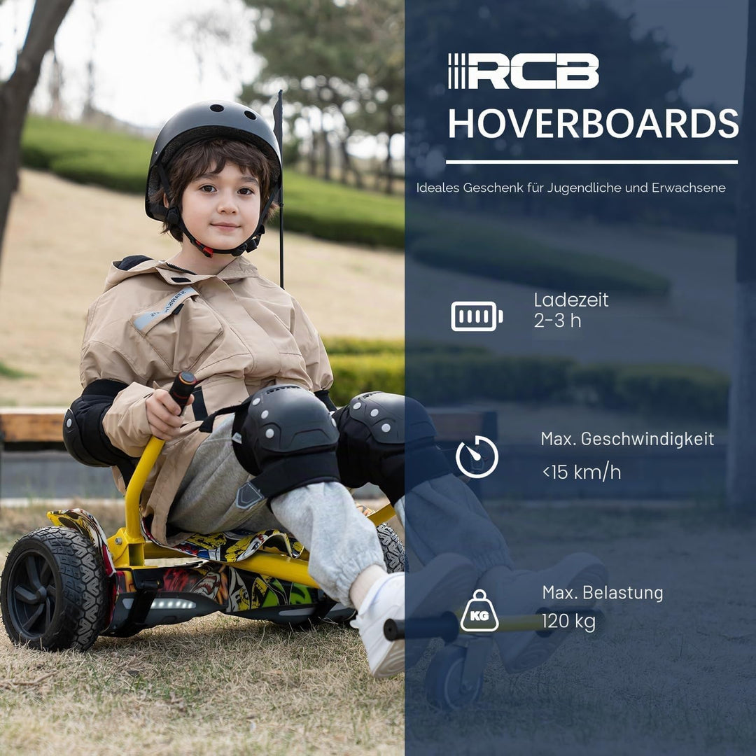 RCB Hoverboards SUV mit Sitz Hoverboards Off-Road, App-fähige Bluetooth Hoverboards, 8,5 &