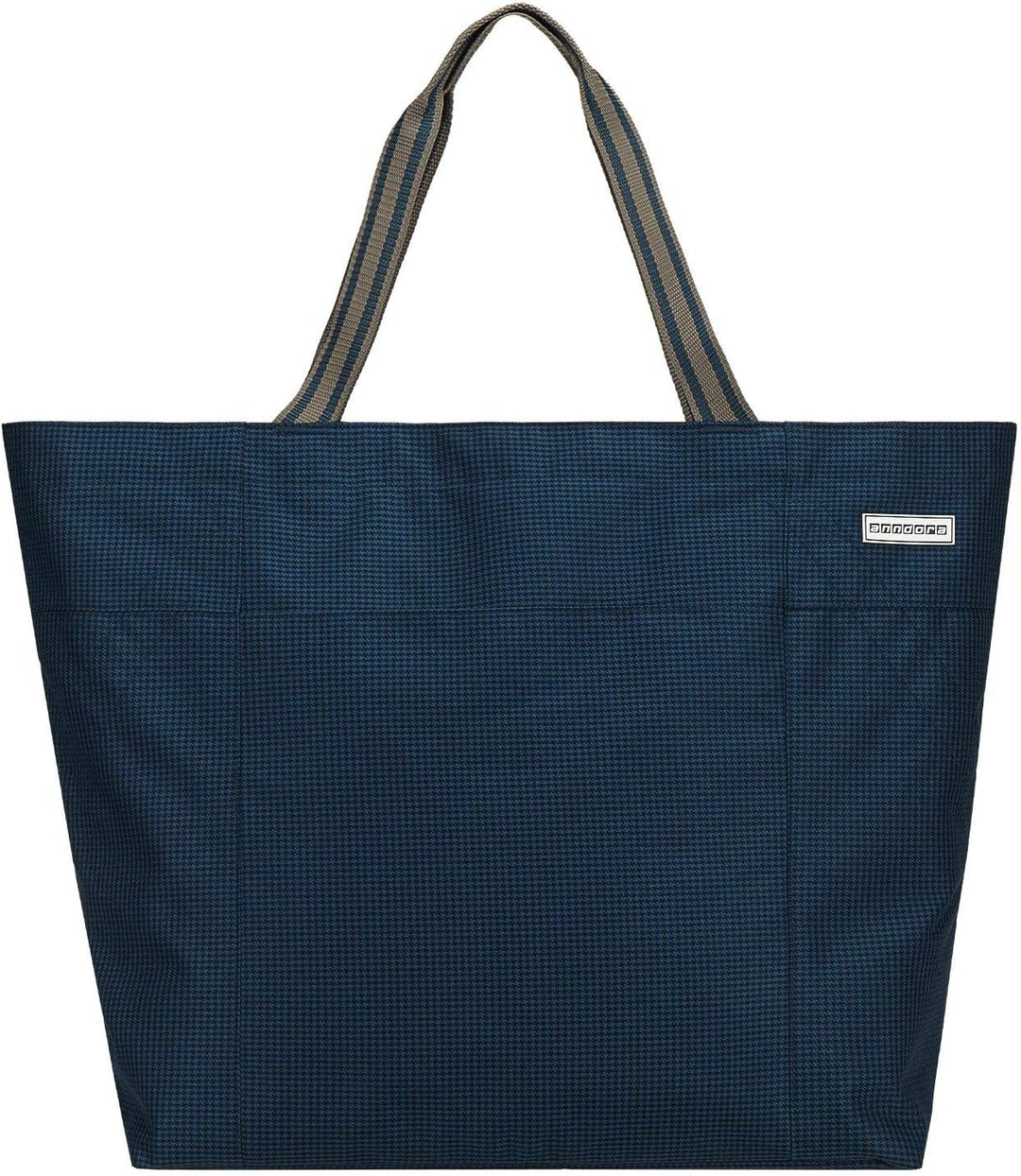 anndora XXL Shopper Blau Hahnentritt - Strandtasche 40 Liter Schultertasche Einkaufstasche, Blau Hah