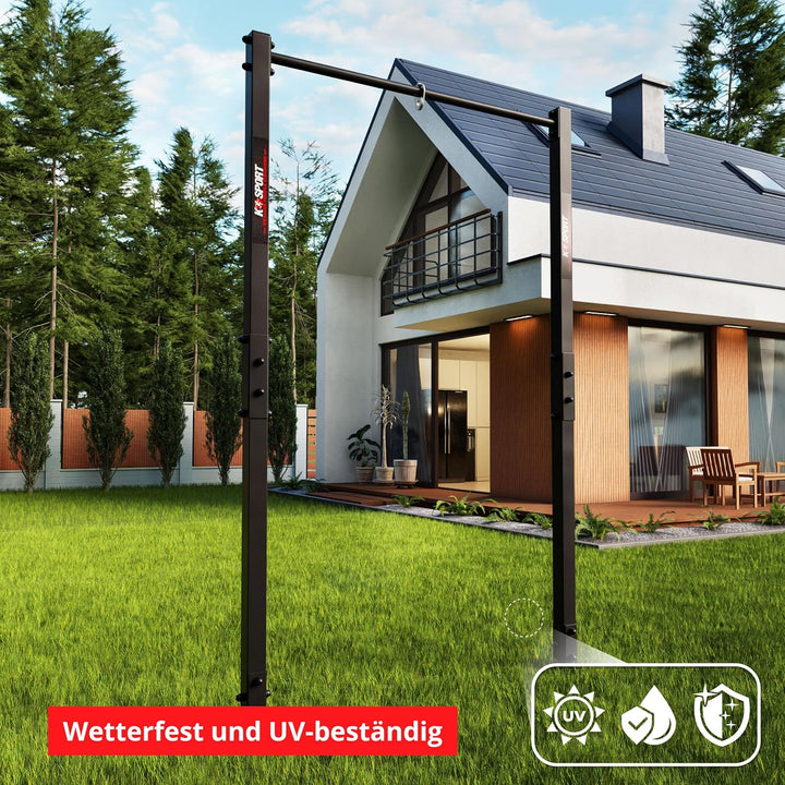 K-Sport: Stationäre Outdoor-Klimmzugstange bis 150kg belastbar I Wetterfeste Kraftstation mit Pull-U