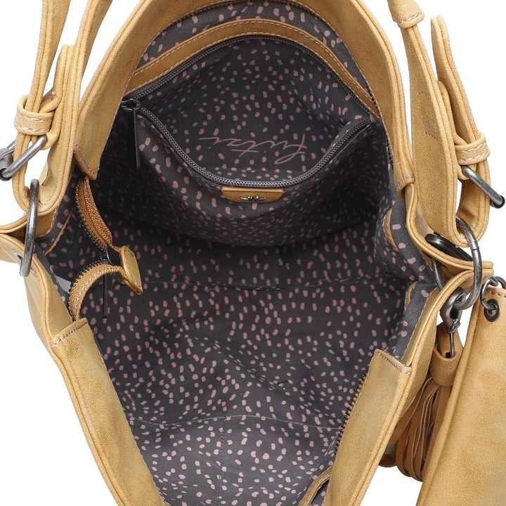 Fritzi aus Preussen Damen Fritzi 1 Big Hobo Schultertasche Honey Mustard, Honey Mustard