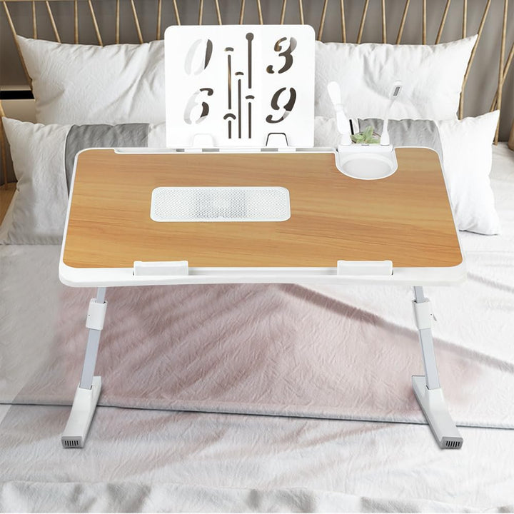 Betttisch für Laptop, höhenverstellbar und Winkel, Lese- und Laptopständer, faltbar, Tisch für Bett/