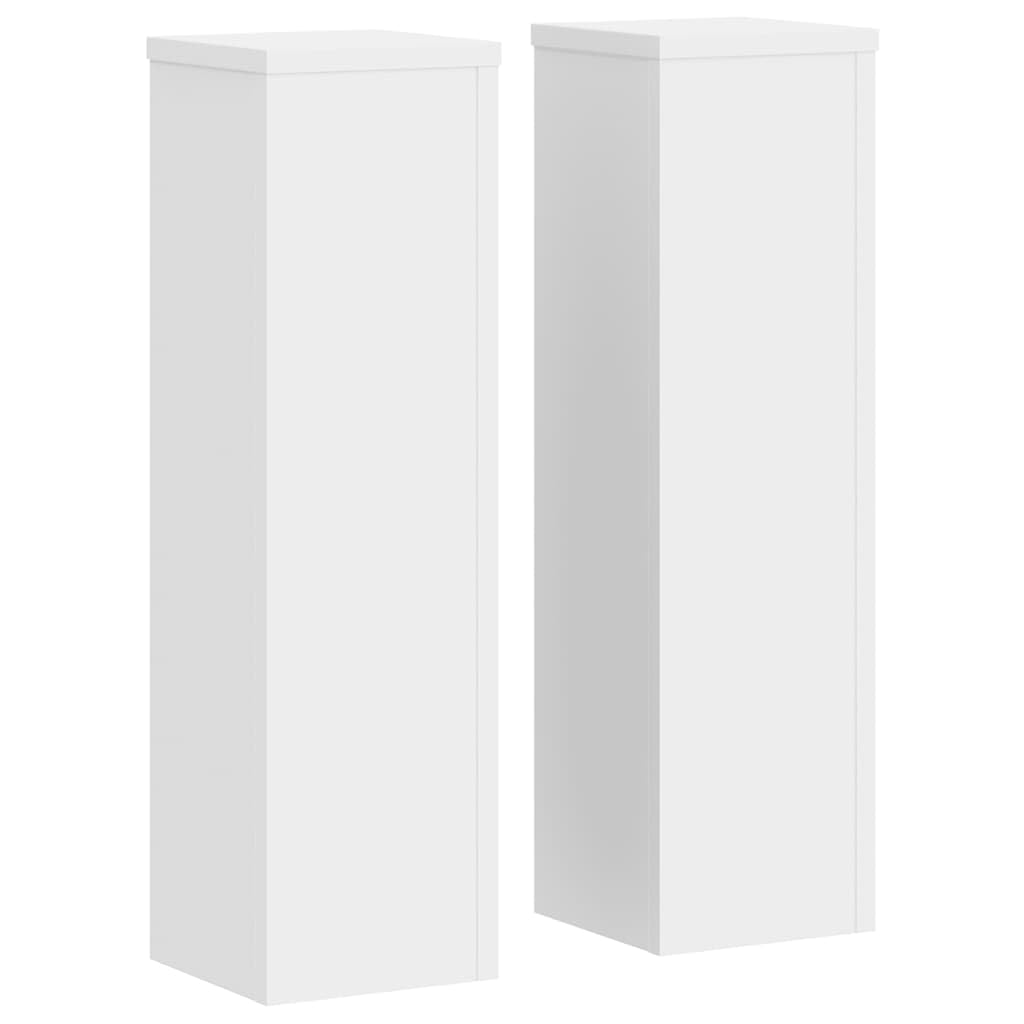 vidaXL Pflanzenständer 2 Stk. Weiss 17x17x60 cm Holzwerkstoff