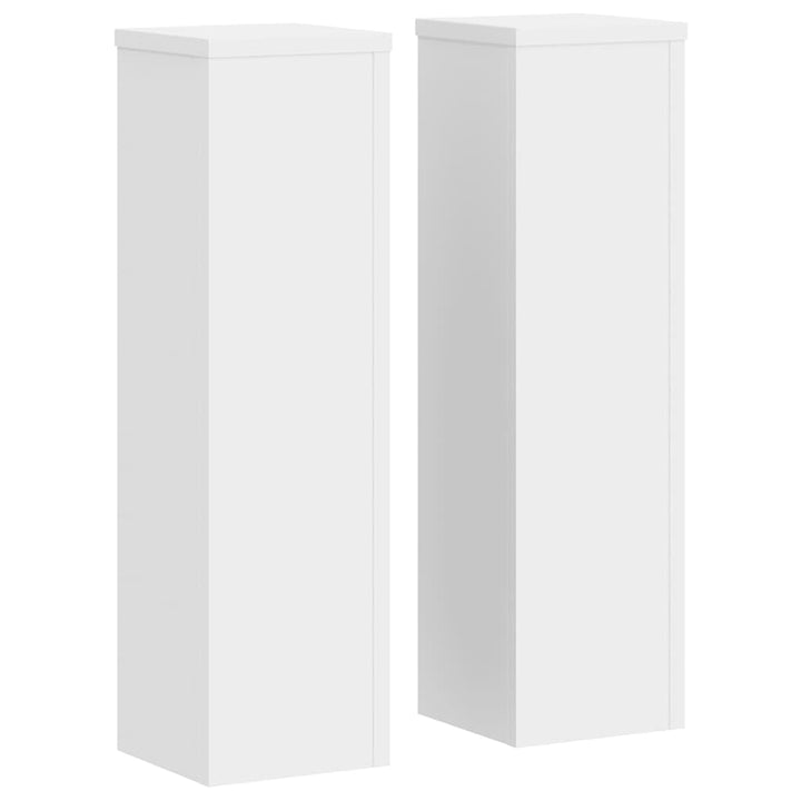 vidaXL Pflanzenständer 2 Stk. Weiss 17x17x60 cm Holzwerkstoff