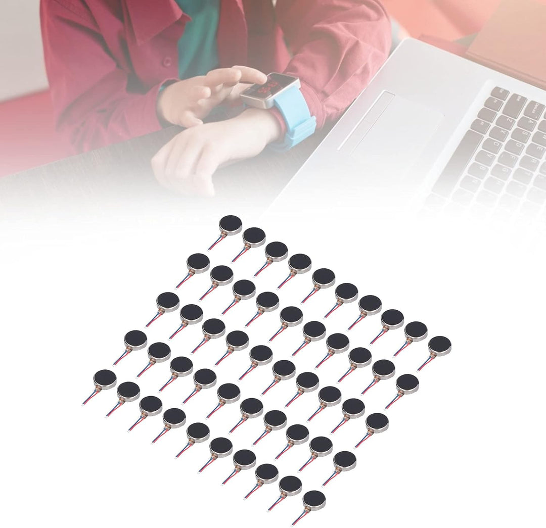 50Pcs Mini Vibrationsmotoren DC 3V 10x2,7mm Flacher Münze Typ Micro Vibrationsmotor für Smart Handy