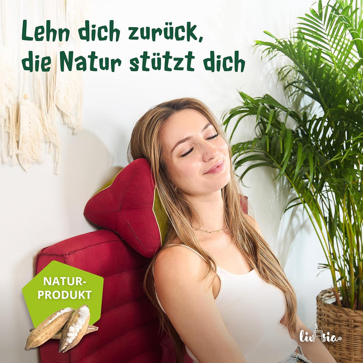 livasia Nackenstützkissen Knochenkissen, Nackenkissen Knochenform, Sofakissen, Lesekissen mit Kapok,