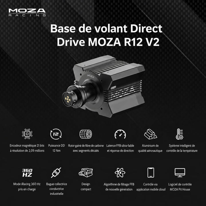 MOZA R12 V2 DIRECT DRIVE WHEEL BASE