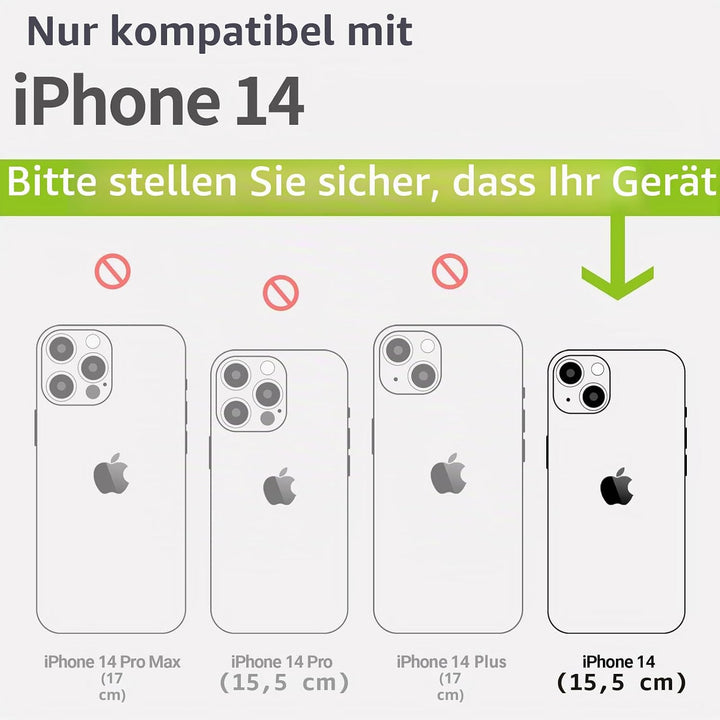 Carveit Magnetisch Hülle für iPhone 14 [Elegante Rosenholz] [Weich TPU Stossstange] Stossfeste Handy