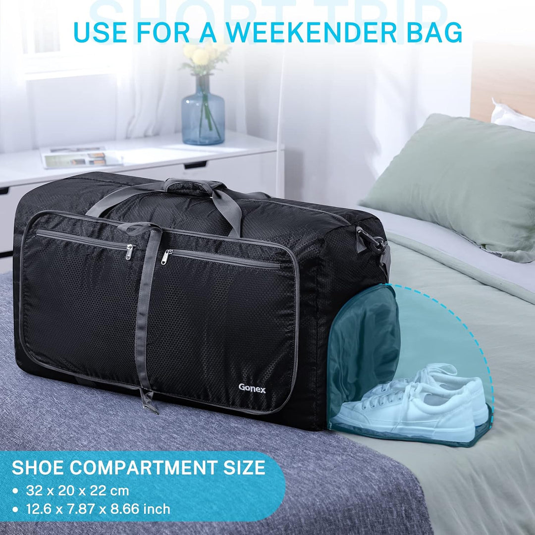 Gonex Faltbares Reisegepäck Leicht 40/60/80/100/150L Grosse Reisetasche Sporttasche für Reise Gym Ur
