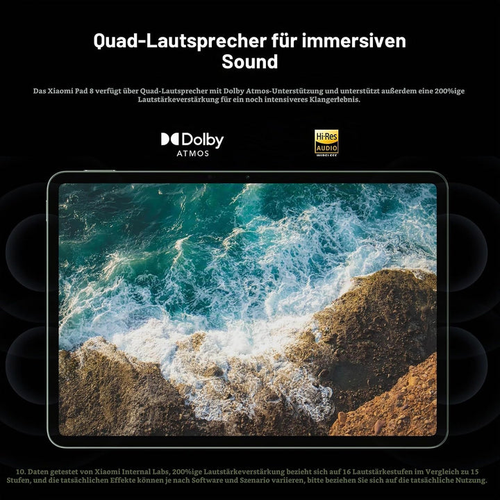 XIAOMI Pad 8 8 GB/128 GB, WiFi 7, 11,2" 3,2K Tablet, Dolby Atmos Sound, Snapdragon 870 Prozessor, 92