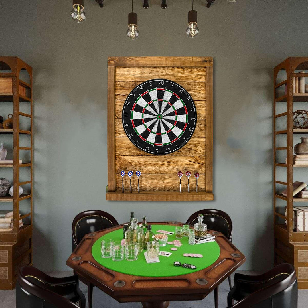 John Paddle Premium Dart Wandschutz Surround aus Holz im Loft Retro Vintage Stil Vintage Stil Brown,