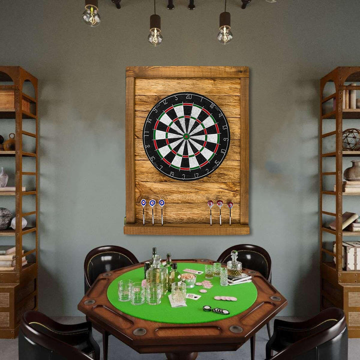 John Paddle Premium Dart Wandschutz Surround aus Holz im Loft Retro Vintage Stil Vintage Stil Brown,