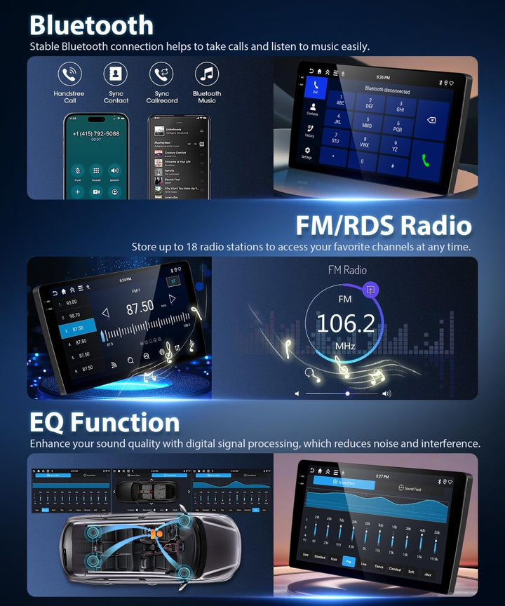 4GB+64GB Autoradio für FIAT Scudo 2024 mit Wireless Carplay/Android Auto, 10 Zoll Car Stereo mit GPS