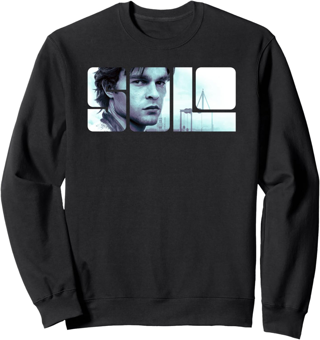 Star Wars Han Solo Movie Text Photo Overlay Sweatshirt
