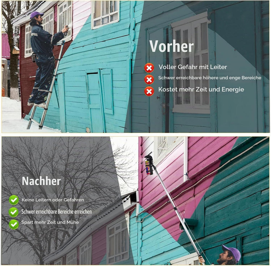 2025 Neueste Sprühdosen Verlängerungsstangen Adapter, Sprühdosenhalter Erweiterte Version Mit 3.6m T