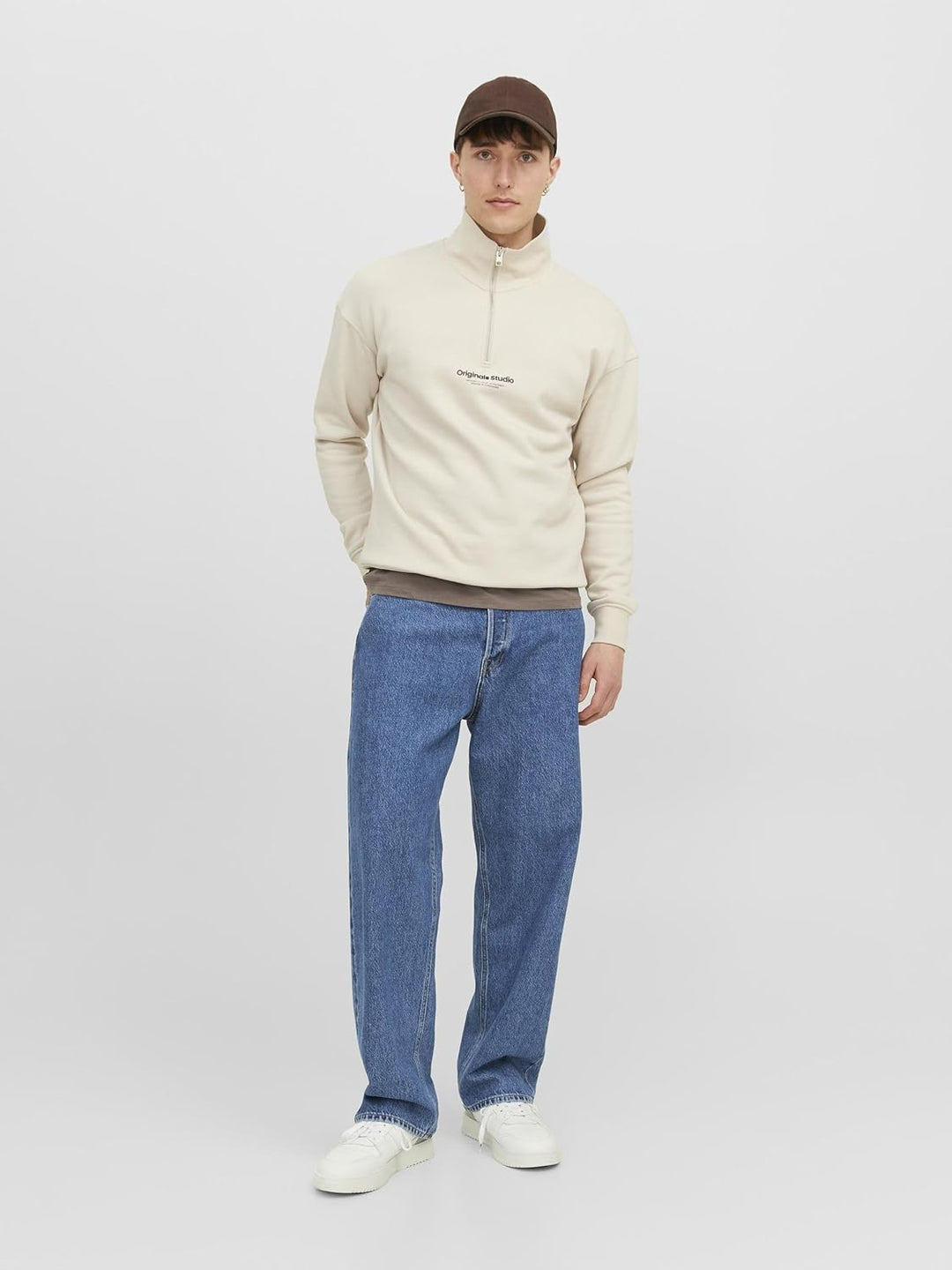 JACK & JONES Male Baggy Fit Jeans JJIALEX JJORIGINAL SBD 306 NOOS Baggy Fit Jeans 27W / 34L Blue Den
