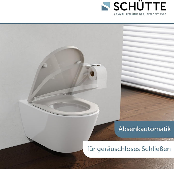 D-Form WC-Sitz mit Absenkautomatik | Abnehmbarer Klodeckel aus bruchsicherem Duroplast | Innovative