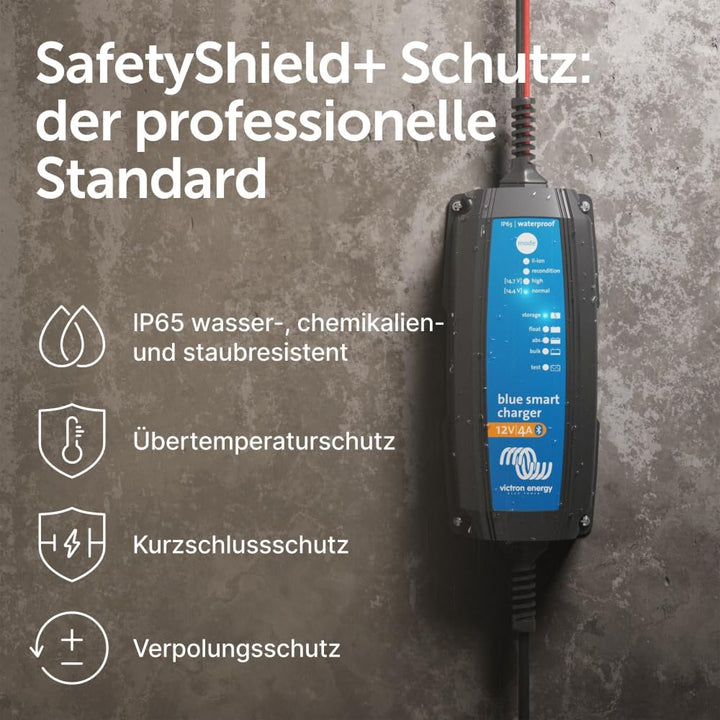 Victron Energy Blue Smart IP65 12-Volt 4 Amp 230V, Batterie Ladegerät, Bluetooth (CEE 7/17)