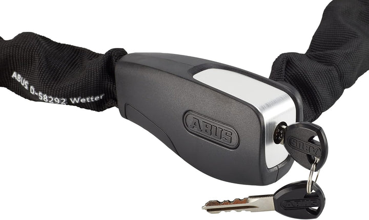 ABUS Kettenschloss Iven Chain 8210 – Fahrradschloss aus gehärtetem Stahl – mit Kunstfaserummantelung