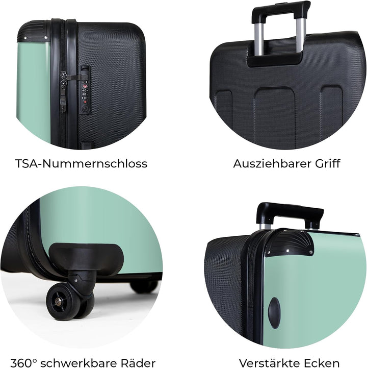 NoBoringSuitcases.com® Koffer XL Gross 77x51.5x28 cm Hartschale Reisekoffer 4 Rollen Leicht Koffer T
