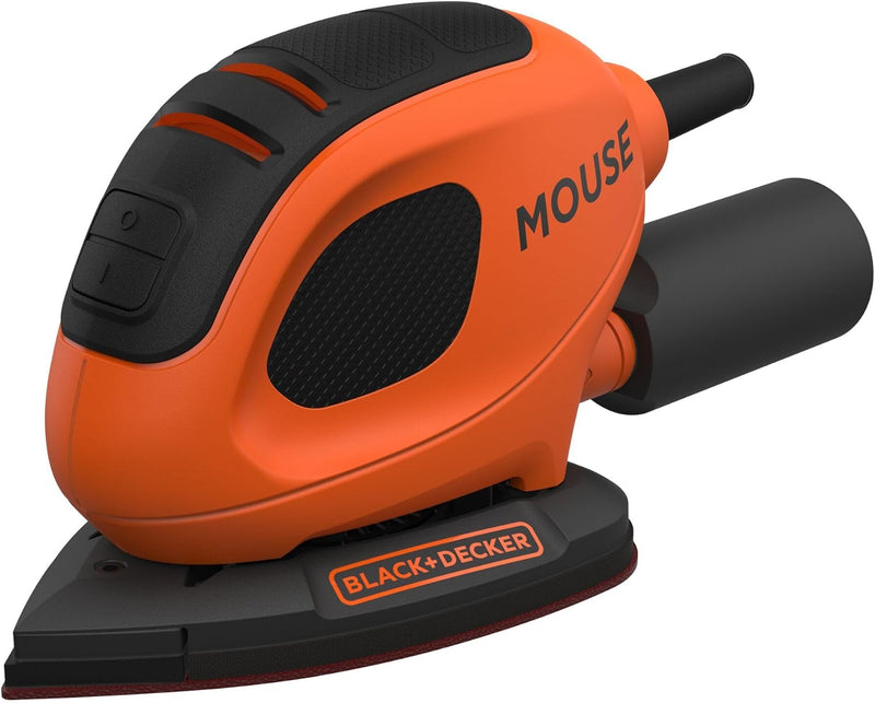 Black+Decker Dreieckschleifer Mouse (55 Watt, 133 x 95 mm, mit Staubsaugeradapter, zum Schleifen/Pol