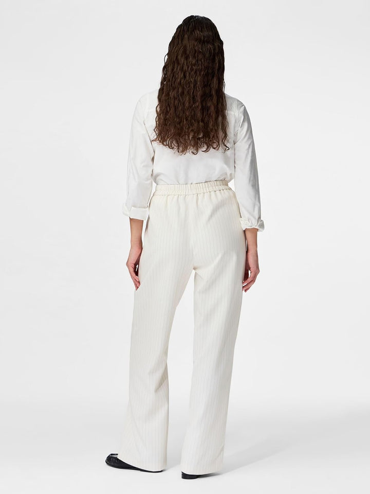 PIECES Female Hose mit weitem Bein PCBOZZY Gestreift S Birch, S Birch