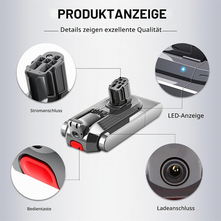 BLESYS V12 Akku für Dyson V12 Detect Slim/Fluffy/Absolute Staubsauger 965470-01 484607 (Nicht für SV