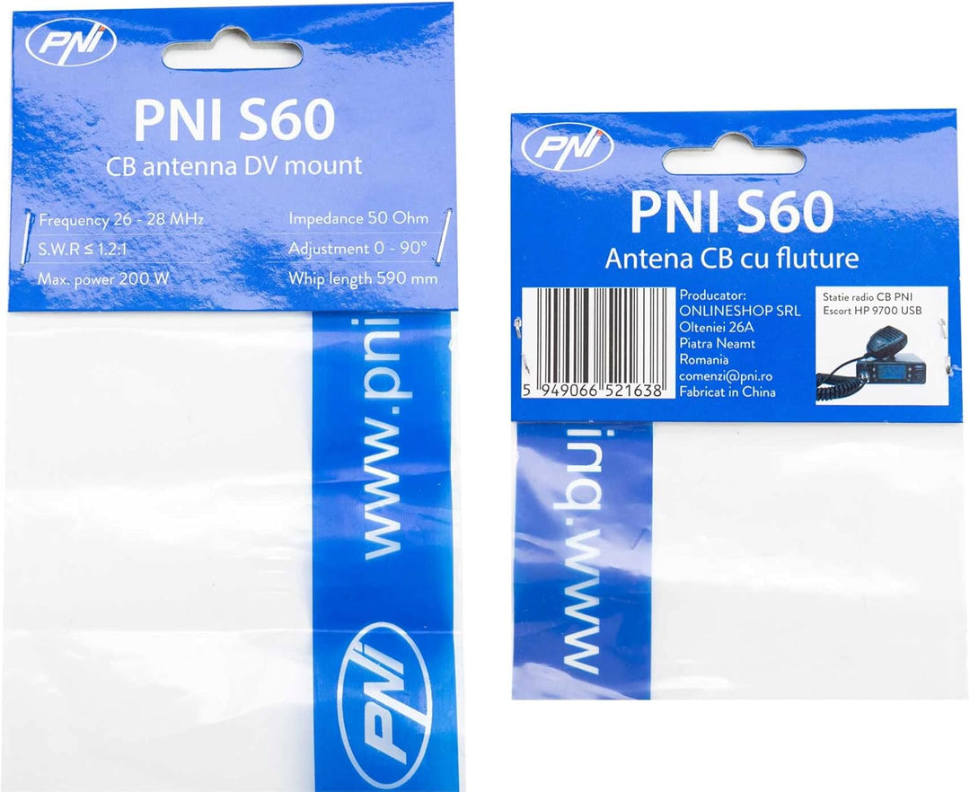 CB-Antenne PNI S60 mit Butterfly, Halterung, Kabel und PL-Stecker