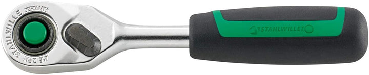 STAHLWILLE 415QR N l 1/4“ Feinzahn-Ratsche l QR Sicherheitsverriegelung l Länge 117 mm, ergonomische
