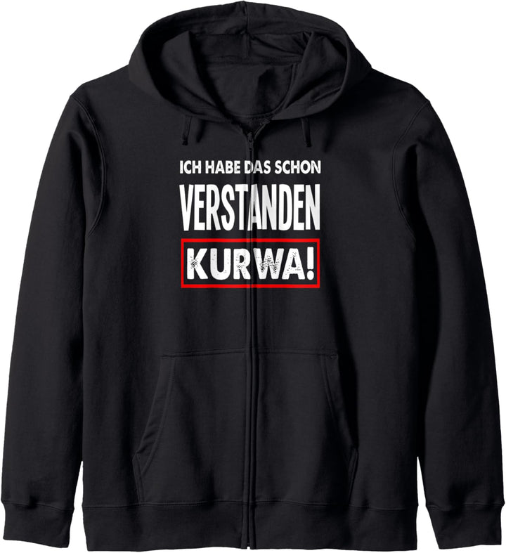 Kurwa Pole Polen Polska Spruch Polin Kapuzenjacke