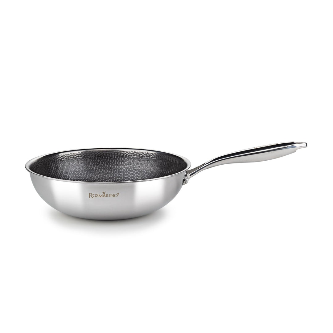 Rosmarino HexaPRO 2.0-28 cm Edelstahl Wok – Premium Antihaft Beschichtung, ofenfest – Ideal für viel