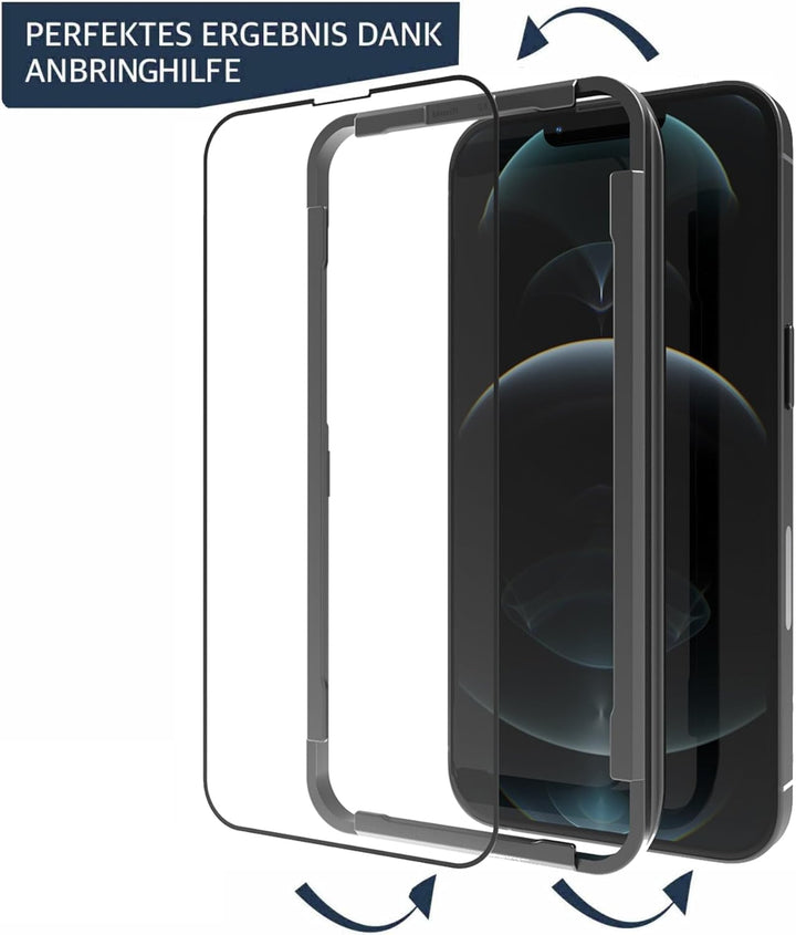 CELLBEE Kompatibel mit iPhone 13 Mini Displayschutz The Curved, inkl. Applikator, Force Treatment, U