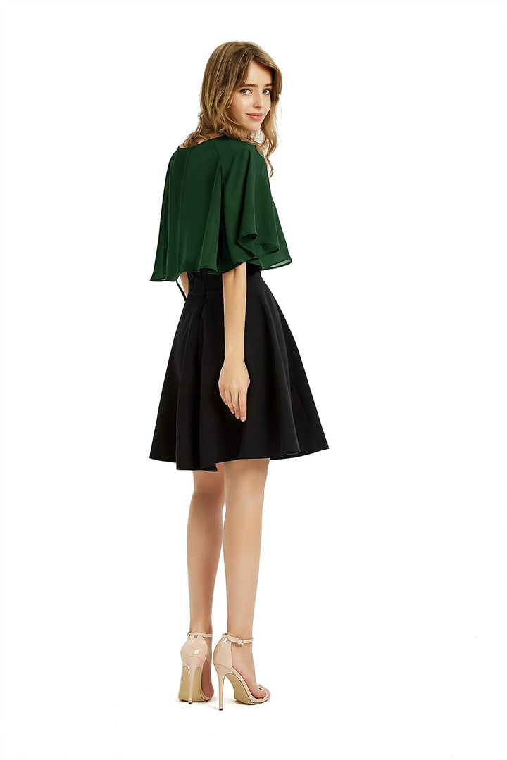 BUCUXE Weicher Chiffon-Schal für Damen, für Abendkleid, Hochzeit, Umhang, Bolero, Überwurf Einheitsg