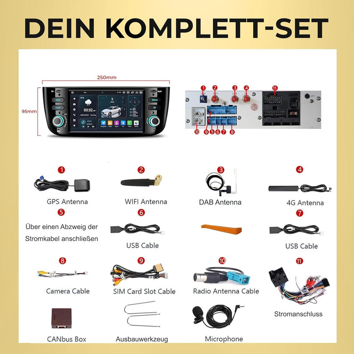 M.I.C. AFI6-L2 Android 14 Autoradio mit Navigation: MT6765V, 4GB+64GB, 6.2 Zoll QLED Display, SIM, A