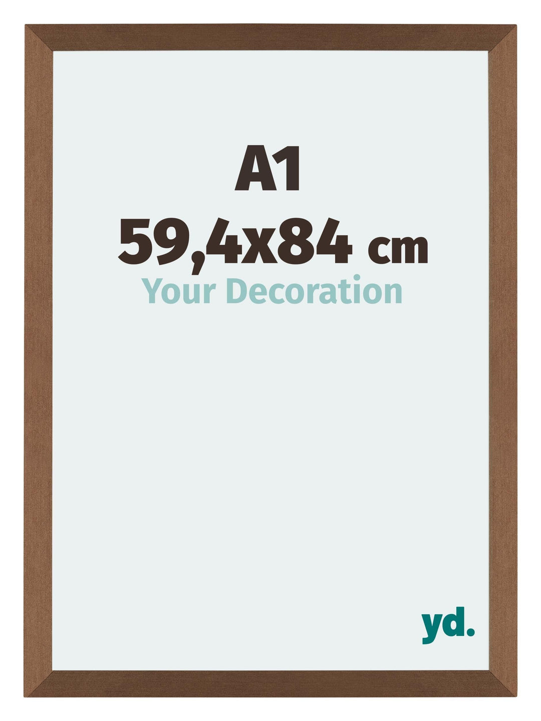 yd. Your Decoration - Bilderrahmen DIN A1 59,4x84 cm - Bilderrahmen aus MDF mit Acrylglas - Antirefl