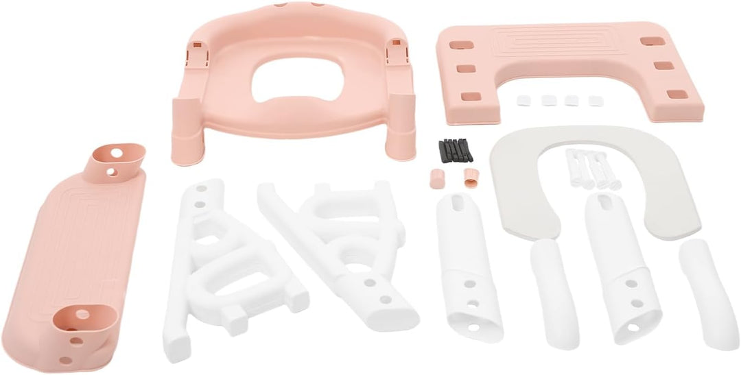 Toilettenleiter für Kinder, Rosa Toilettensitz Kinder mit Treppe, 2-in-1-Verwendung Kindertoilettenl