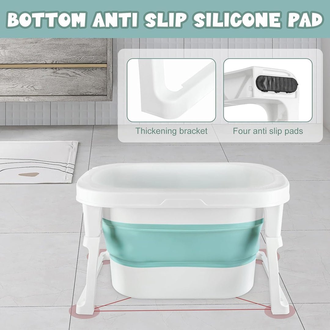 Supfine Faltbare Babybadewanne mit Badewannenhocker – Kinderbadewanne für Mädchen oder Jungen – von
