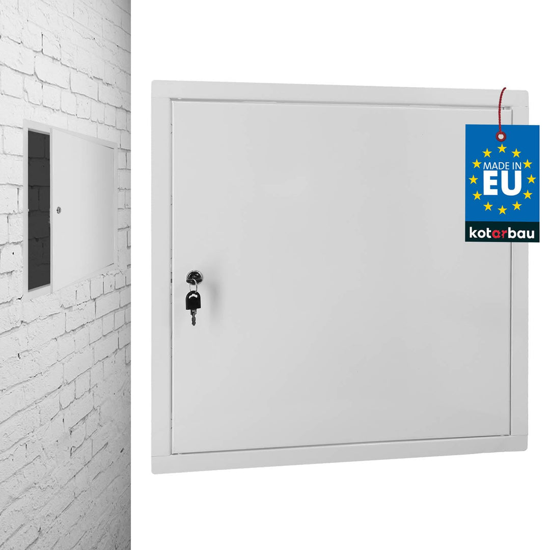 KOTARBAU® Revisionsklappe 50 x 50 cm Trockenbau Revisionstür mit Schlüsselschloss Sicherungskasten U