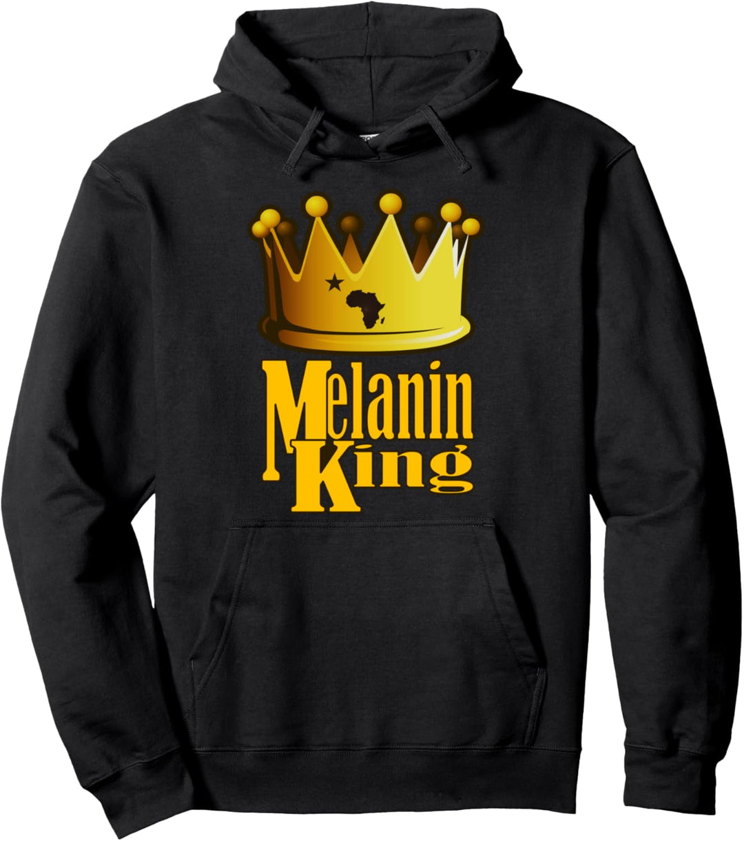 AFRICAN AMERICAN KING BIRTHDAY MAN MELANIN COUPLE Pullover Hoodie
