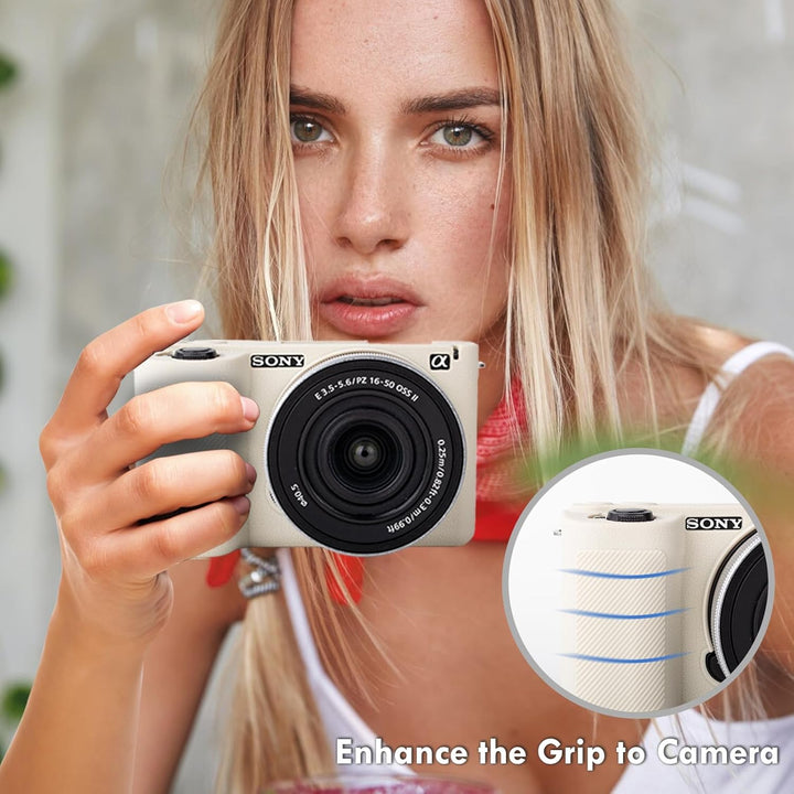 MUZIRI KINOKOO Weiche Silikonhülle für Sony ZVE10 II/ZV-E10 II, Schutz Tasche für Alpha ZV-E10 II/ZV
