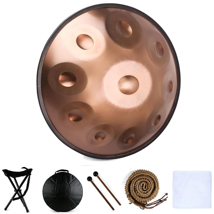 Handtrommel, Handpan-Drum-Instrument In D-Moll 9/10/12 Noten 56cm Stahl-Handpan-Trommel Mit Handpan